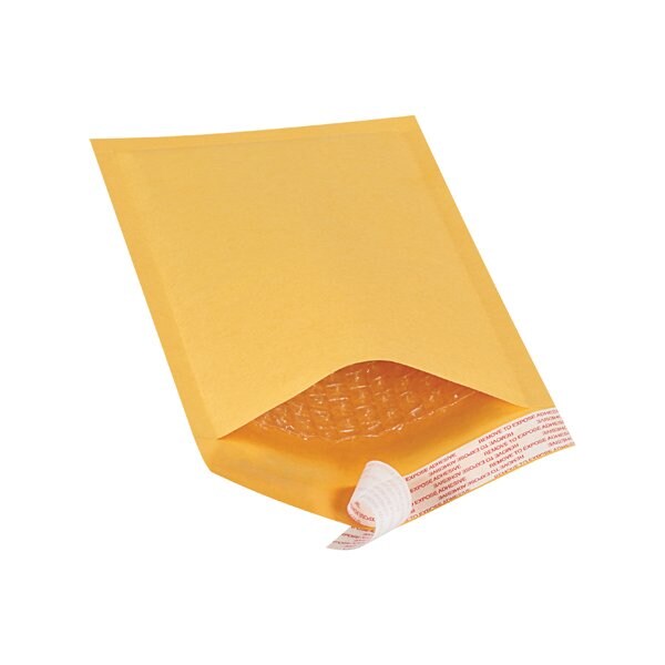 Bsc Preferred 5 x 10'' Kraft Freight Saver Pack #00 Self-Seal Bubble Mailers, 180PK B852SSR - main